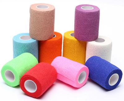 China Medical surgical consumables colored veterinary bandage waterproof wrap cotton adhesive bandage, Vet Wrap Bandages for sale