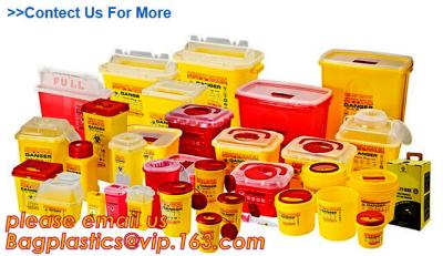 China Yellow Plastic Medical Sharp Container for needles, Health and Medicals use disposable 5L Sharp container, sharp contain for sale