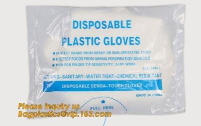 China Transparent clear pe gloves disposable food bbq gloves HDPE factory price,Supplier for one time use plastic PE gloves for sale