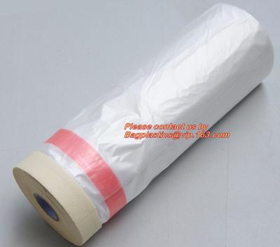 China 43.3 inch roll Plastic Pre-taped Masking Film, Drop cloth, masker roll for Car Paint, plasti dip masking, auto paint ove for sale