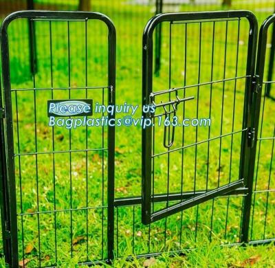 China Aluminum simple easily assembled Big single-door large steel dog animal cage, Puppy Cage 8 Panel Metal Fence Run Garden for sale