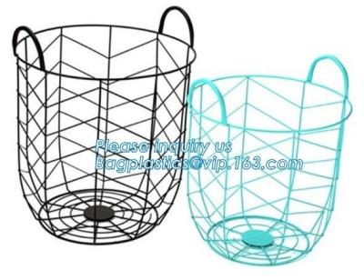 China Copper Kichen Metal Wire Fruit storage Basket, Low price metal wire mesh storage baskets, wire metal desk organizer rose for sale