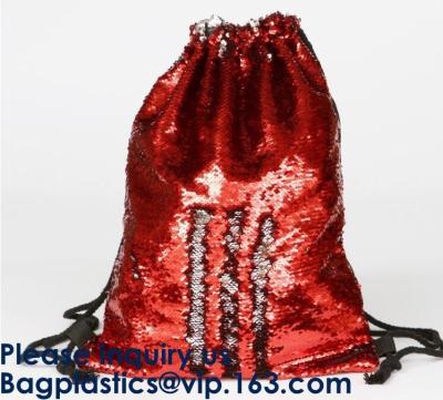 China Amazon Hot Sale Strapping Mermaid Reversible Sequin Drawstring Bag, Wholesale Polyester Custom LOGO Sequin, Sequins, Paillet for sale