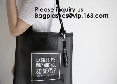 China Nylon Beach Bag Clear Transparent Custom Shopping Reusable Mesh Tote,Eco High-quality Mesh Large Beach Bag, bagease for sale