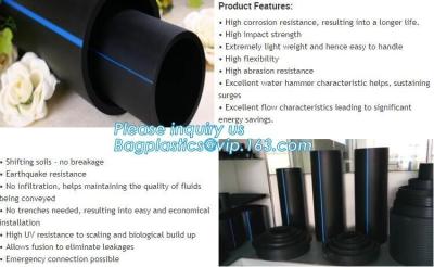 China 400mm sn4 sn8 hdpe culvert pipe,SN6 400mm wall corrugated PE drainage pipe dwc hdpe plastic culvert pipe prices BAGEASE for sale