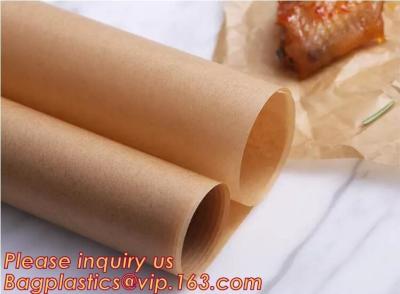 China Bleached with Unbleached Greaseproof Paper for food wrapping,Environmental friendly and green greaseproof food packaging for sale
