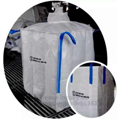 China fully belted PP loop ton bag,PP Woven Bulk jumbo Bag used, pp jumbo bags supplier, PP BIG WHITE USED scrap, bagease, pak for sale