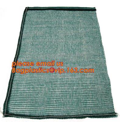 China 75x90cm Tubular PP Raschel Mesh Bag For Tomato Vegetable And Apple Fruit Cheap Agriculture Woven Net Packing Bag With La for sale