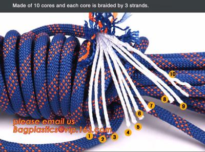 China personal protective escape rope polyester rope, high strength fire escape safety climbing rope for sale
