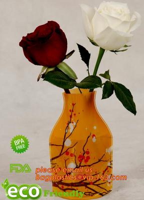 China home decoration pvc flexible flower vase,Professional clear pvc vase vinyl vase,reusable vinyl vase,vinyl folding vase,f for sale