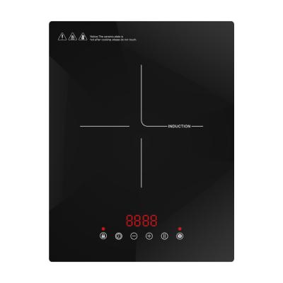 China Electric Single 2000w Induction Cooker Hob Advanced  Crystal Glass Material for sale