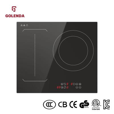 China Domino Type Built In Induction Hob Safety Cut Out Touch Screen for sale