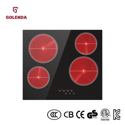 China Escáner táctil eléctrico incorporado en cerámica Cocina de cocina de cuatro anillos Aparatos de cocina en venta