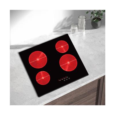 China 6000W Touch Control Induction Hob 4 Burner Creamic Cooktop Pan Sensor Creamic Cooker With Safety Child Lock for sale