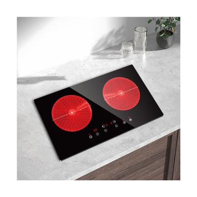China Temperature Adjustment Vitro Ceramic Cooktop , Two Plate Ceramic Hob 4400W for sale