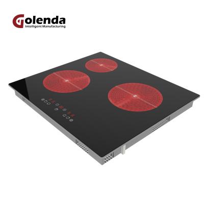 China High Thermal  Touch Control Ceramic Hob Cooktop Reinforced 3 Element for sale