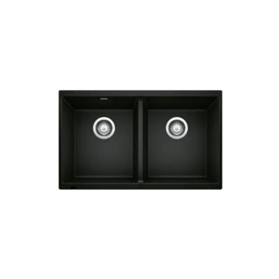 China Quartz Negro Double Bowl Composite Lava-louças de cozinha espessura 1cm Submount à venda