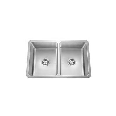 China Undermount Sus304 Stainless Steel Sink , Double Bowl Handmade Sink For Kitchen for sale