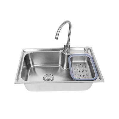 China Small Single Granite Quartz Composite Sink Table Top With Strainer for sale