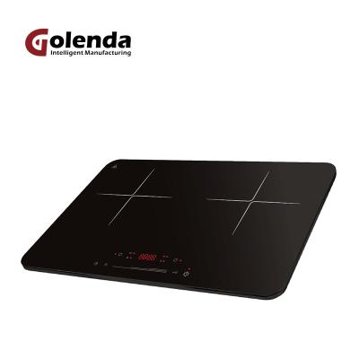 China Indoor 2 Ring Tabletop Induction Cooker Hob 3500W Portable Frameless for sale