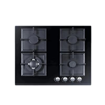 China Electronic Ignition Kitchen Stove Cooker Built In 4 Burner Tempered Glass Gas Hob for sale