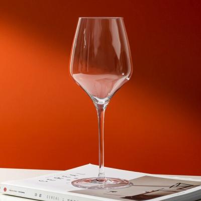China De met de hand gemaakte 600ml-Glas het Drinken Glazen van Drinkbekerscrystal long stem red wine Te koop