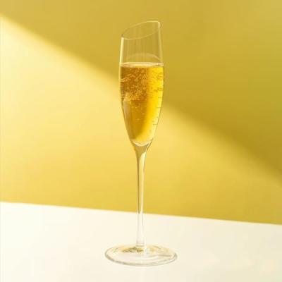 China el tronco largo de 6Oz Crystal Glass Drinking Goblets 173ml pescó a Champagne Flutes con caña en venta