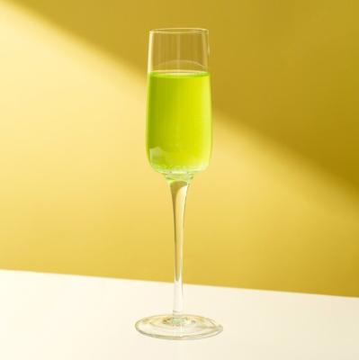 China Copas de vino transparentes chispeantes de Crystal Champagne Flutes 200ml 7 onzas en venta