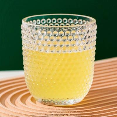 China 11 Oz Hobnail Embossed Drinking Glasses Tumblers Transparent 315ml Old Fashioned for sale
