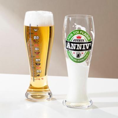 Chine La grande coutume de Pilsner a imprimé les verres de bière 700ml transparent 24,5 onces à vendre