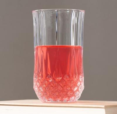 China Os copos bebendo de vidro da bola alta 11 vintage do cristal 330ml da onça pressionaram as secadoras de roupa de vidro à venda