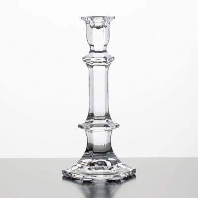 Cina Crystal Clear Glass Candle Holder 23cm Tall Skinny Candle Sticks in vendita