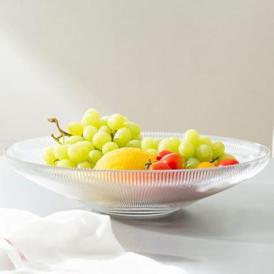 China Decorative 30cm Clear Glass Plates And Bowls 11.8 Inch For Centerpieces for sale