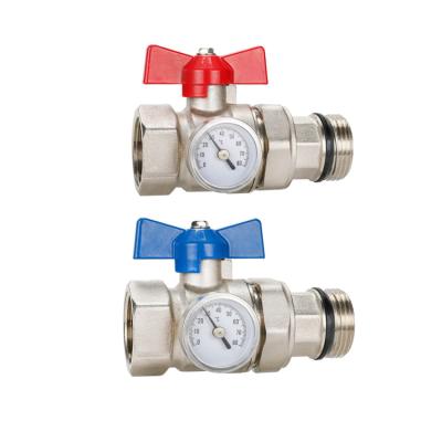 China DR-3101 Ball Valve Manifold with Brass Butterfly Handle and Male Threaded Connection for sale
