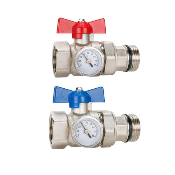 Quality DR-3101 Ball Valve Manifold with Brass Butterfly Handle and Male Threaded Connection for sale