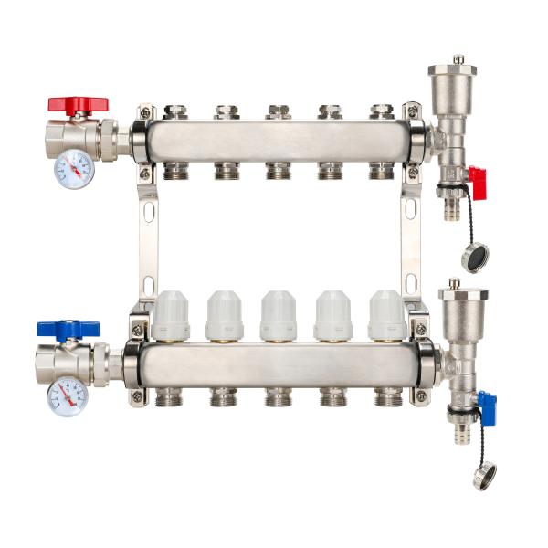 Quality Modern Design Underfloor Heating Water Manifold with Flow Meter and Super Manifold for sale