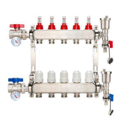 China Floor Heating System Hot Water Distributor Stainless Steel Manifold for Radiant Heating for sale