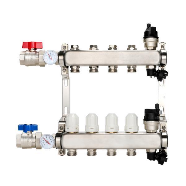 Quality DR-1237 Stainless Steel Manifold Water Collector for Radiant Floor Heating for sale