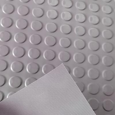 China Grey TPE Rubber Floor Mat 5mm Thickness Coin Rubber Garage Flooring Matting en venta