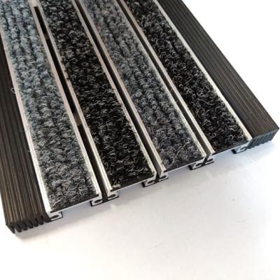 China Shopping Mall Supermarket Aluminum Entrance Mats For Schools Black Grey for sale