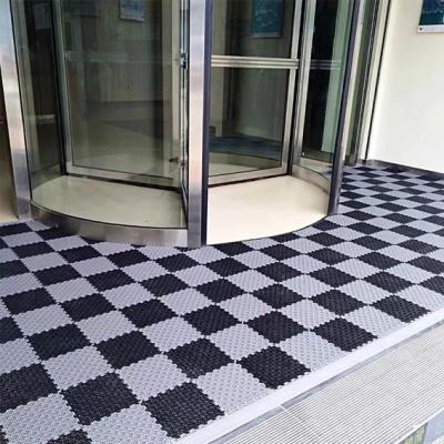 China 200mmx100mmx9mm Pvc Commercial Floor Mats Entrance Scrape Dirt Entry Rugs 9mm Thick for sale