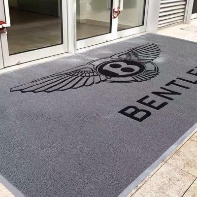 China PVC Loop Flooring 12mm Commercial Entrance Mats With Logo for sale