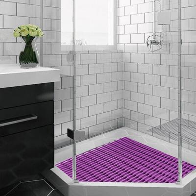 China PVC Hollow Tubular Cushion Bathroom Anti Slip Floor Mat For Elderly 1.2CM for sale