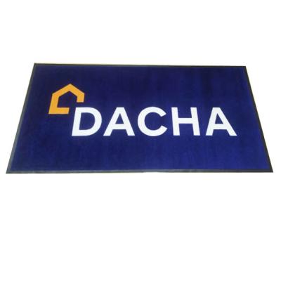China 1.5mm Rubber Backing Custom Printed Door Mats Office Nylon Entrance Doormat for sale