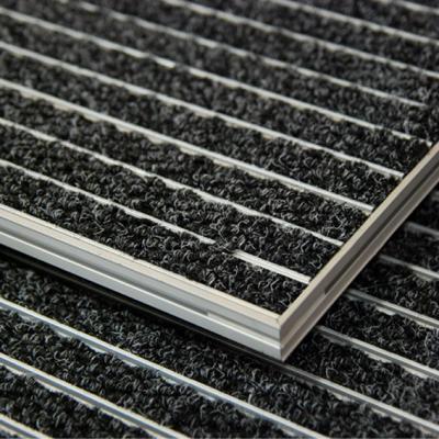China Anodized Rail Aluminum Entrance Mats Recessed 1.5MM Frame Thickness for sale