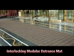 Outdoor Commercial Entryway Door Mat Interlocking Tiles Design 1.6 CM
