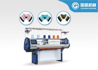 China Flat Bed Jacquard Polo Collar Knitting Machine for sale