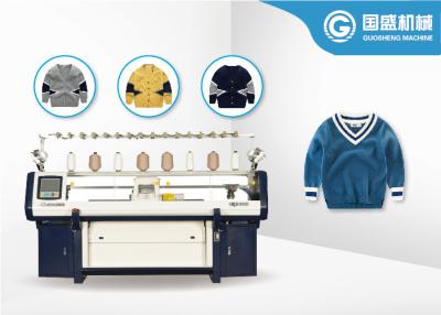 China Double System Intarsia Computerized Flat Bed Knitting Machine for sale