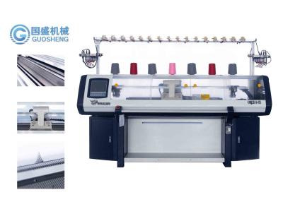 China Wool Polyester 7g Scarf Knitting Machine Textile 52 Inch Three System Single Carriage for sale