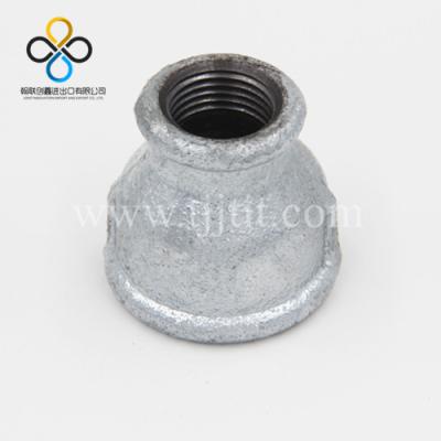 China 240 Hot dip galvanized malleable cast iron pipe fitting concentric reducing sockets beaded with ribs made in china for sale